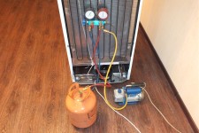 refueling the refrigerator with freon