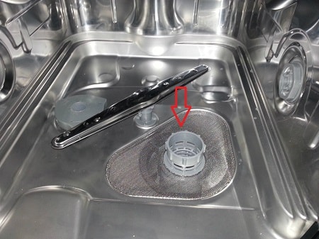 tisztítsa meg a mosogatógép szűrőjét